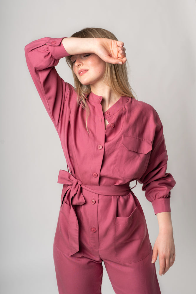 ROCKET JUMPSUIT RASPBERRY PINK - WE BANDITS