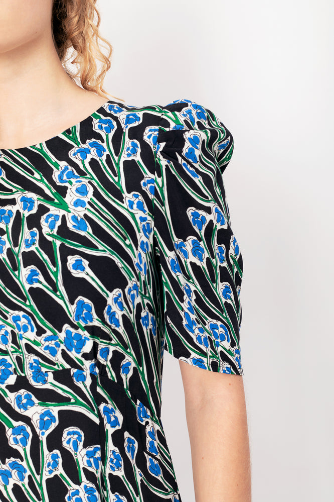 ANITA DRESS WILD BLOOM BLACK - WE BANDITS