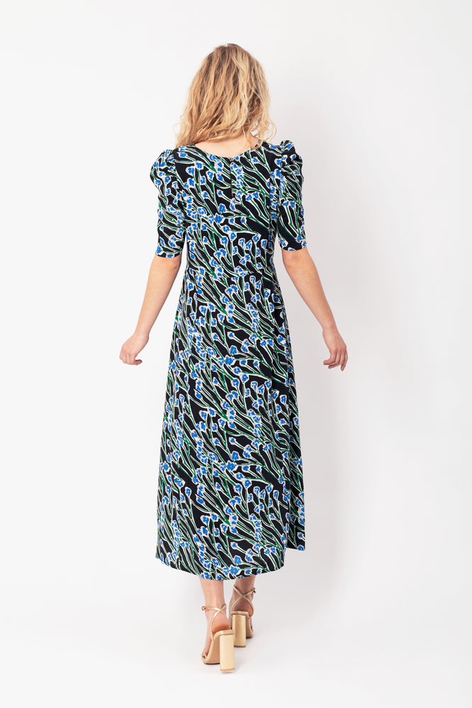 ANITA DRESS WILD BLOOM BLACK - WE BANDITS