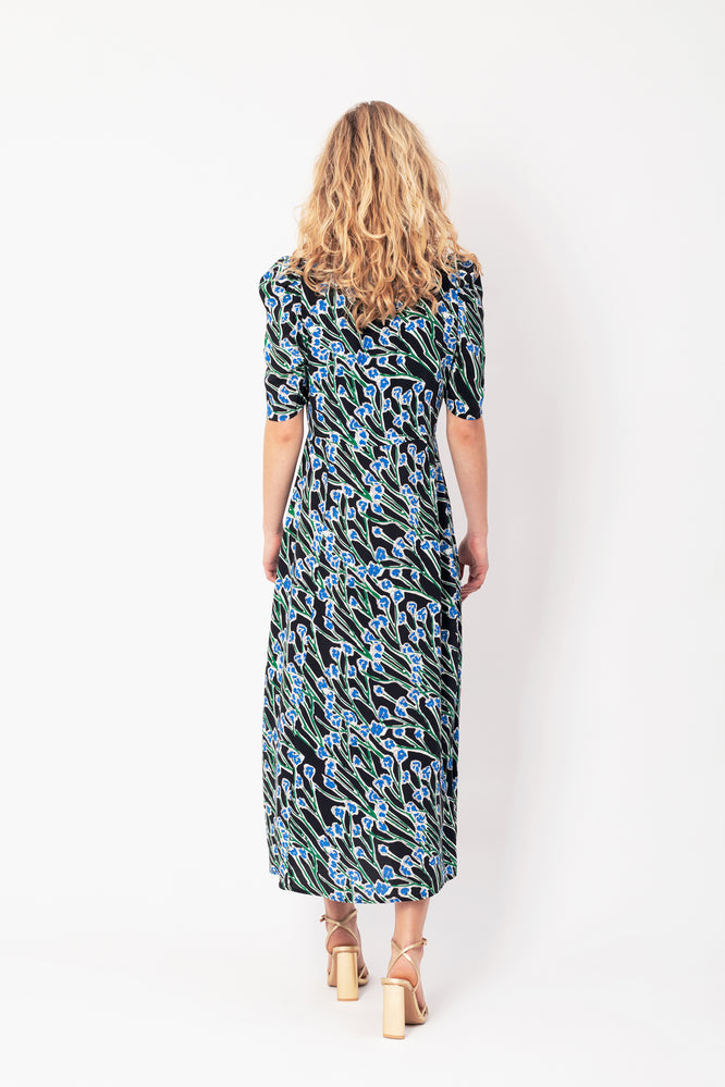 ANITA DRESS WILD BLOOM BLACK - WE BANDITS