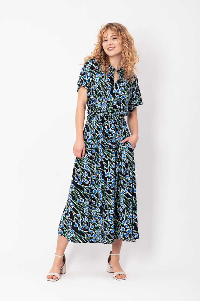 KIMMY DRESS WILD BLOOM BLACK - WE BANDITS