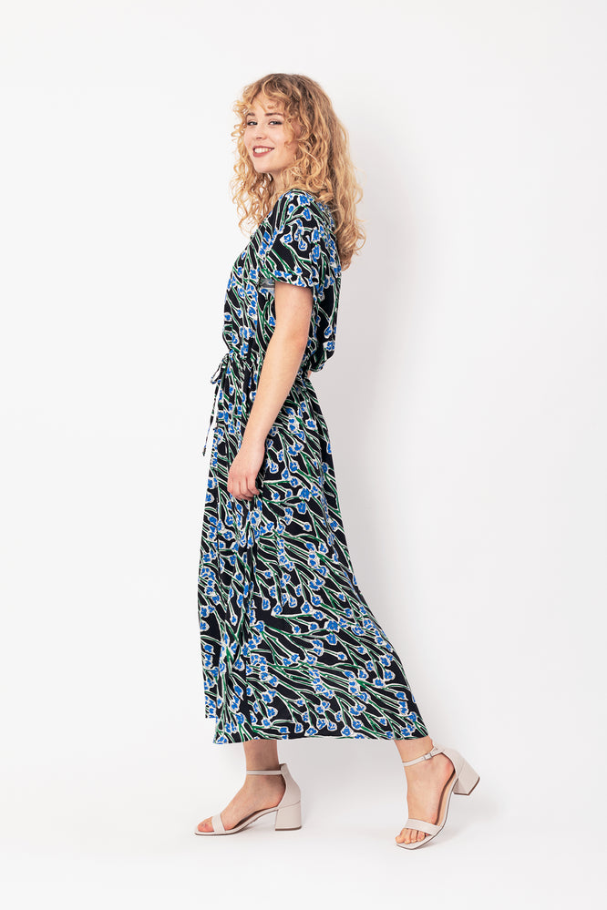KIMMY DRESS WILD BLOOM BLACK - WE BANDITS