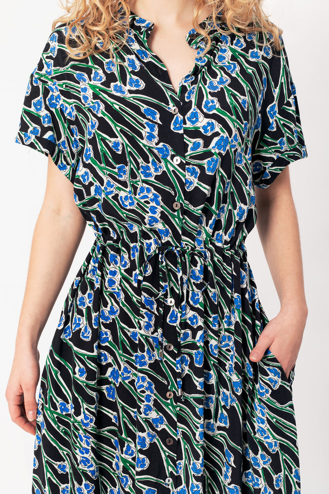KIMMY DRESS WILD BLOOM BLACK - WE BANDITS