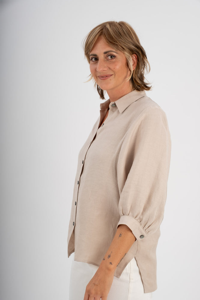 SUSA BLOUSE OAT GREIGE - WE BANDITS