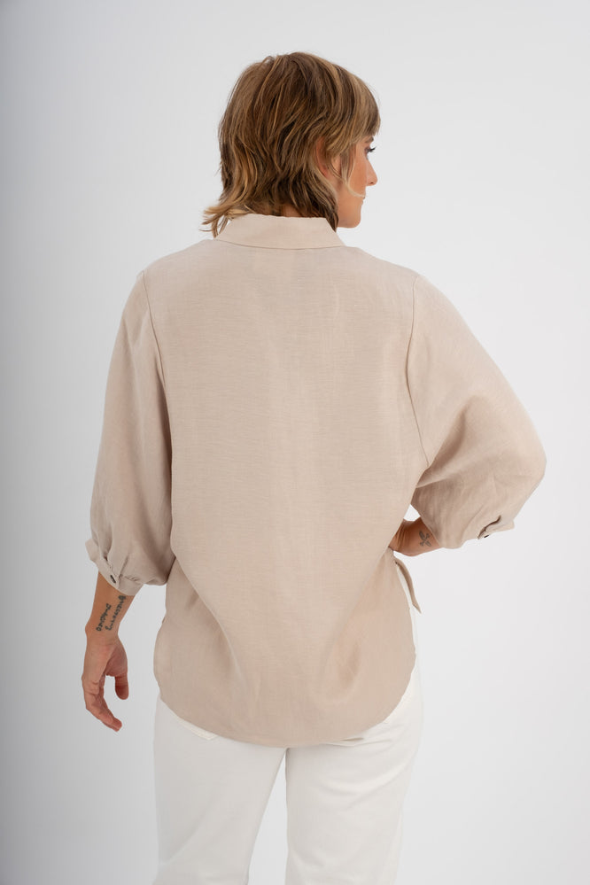 SUSA BLOUSE OAT GREIGE - WE BANDITS