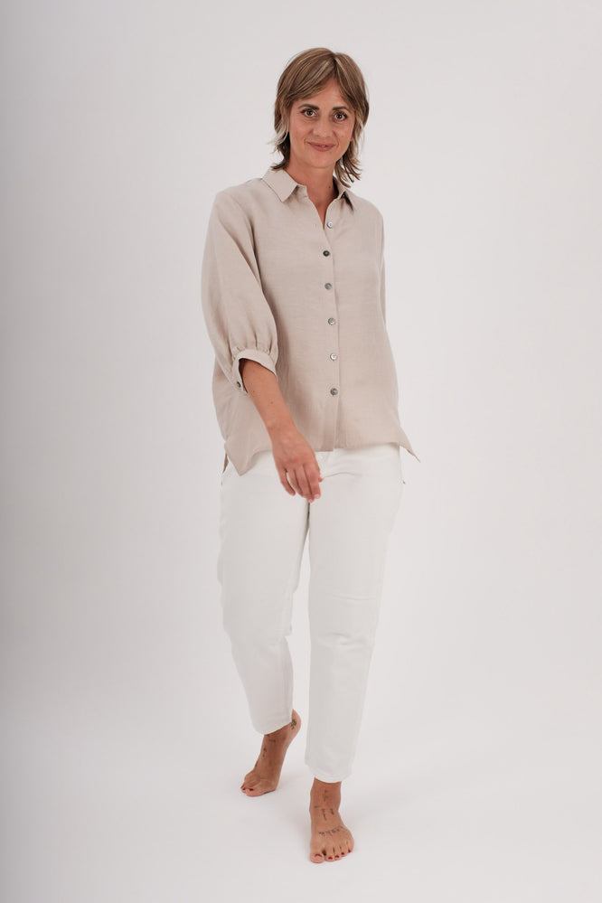 SUSA BLOUSE OAT GREIGE - WE BANDITS