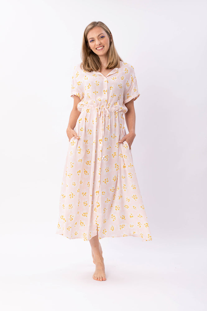 KIMMY DRESS FLOWER PUNCH SOFT PINK - WE BANDITS