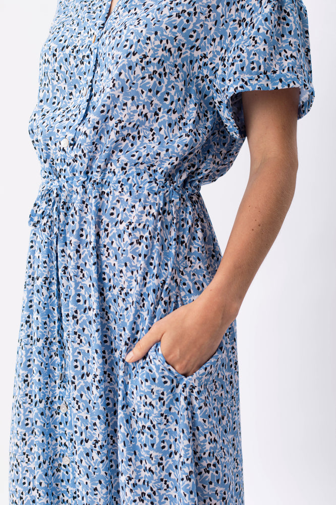 KIMMY DRESS FLEUR DE SEL BLUE - WE BANDITS