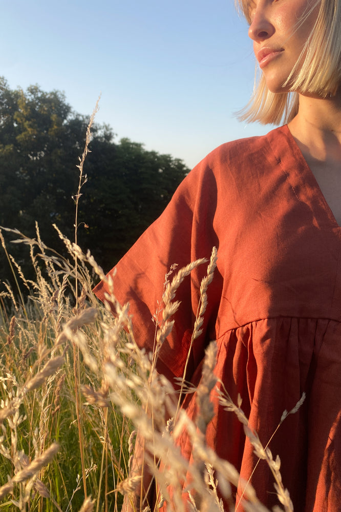 MINNA DRESS CINNAMON - WE BANDITS