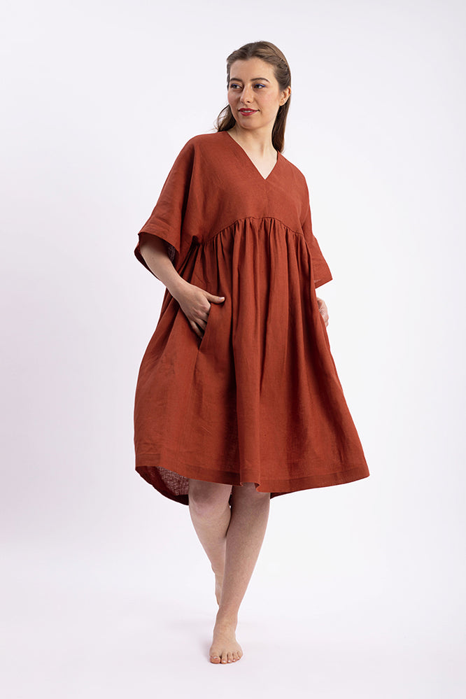 MINNA DRESS CINNAMON - WE BANDITS