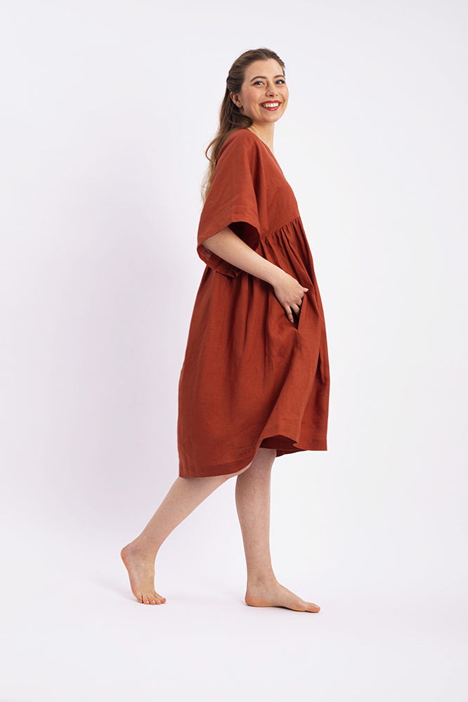 MINNA DRESS CINNAMON - WE BANDITS
