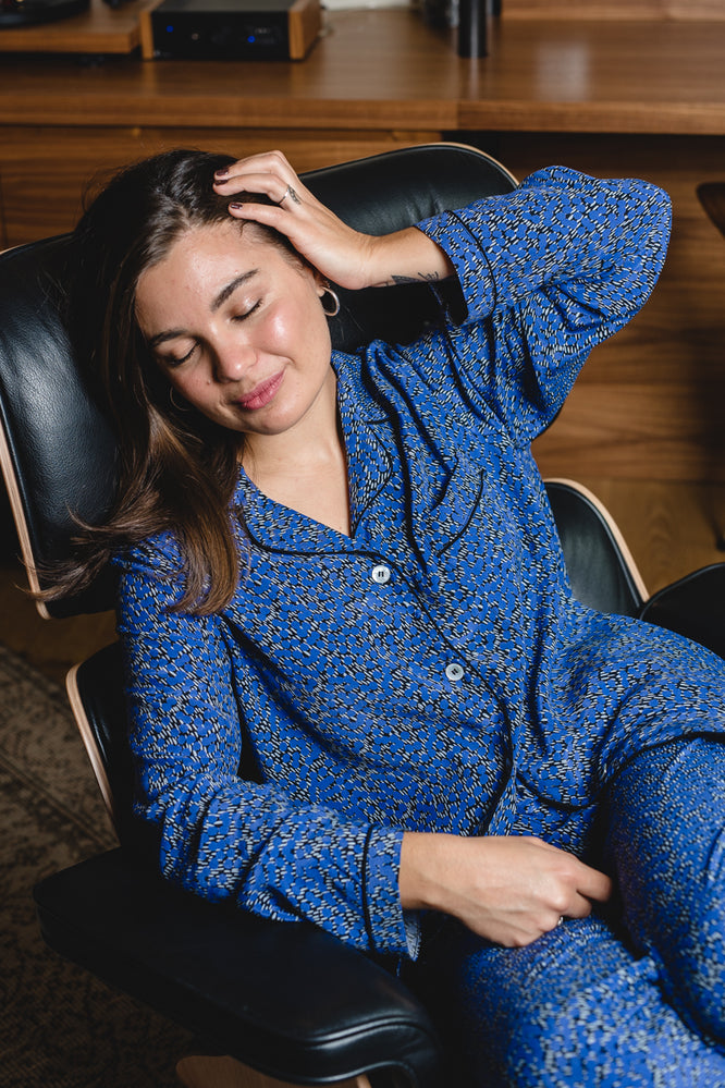 SELMA PYJAMA BLUE DOTS SET - WE BANDITS