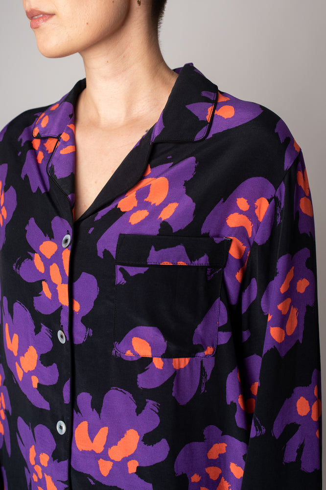 SELMA PYJAMA FLOWER PUNCH BLACK SET - WE BANDITS