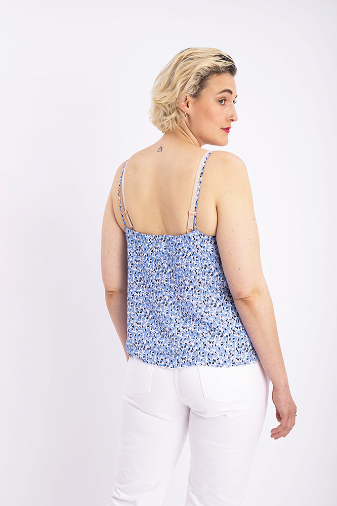 CARLA TOP FLEUR DE SEL BLUE - WE BANDITS
