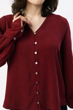 Laden Sie das Bild in den Galerie-Viewer, CHIARA BLOUSE BORDEAUX RED - WE BANDITS