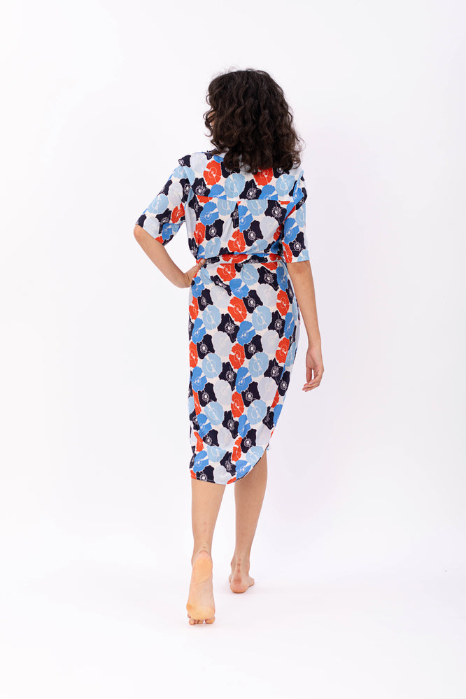 INGA DRESS BOTANICAL GARDEN BLUE - WE BANDITS