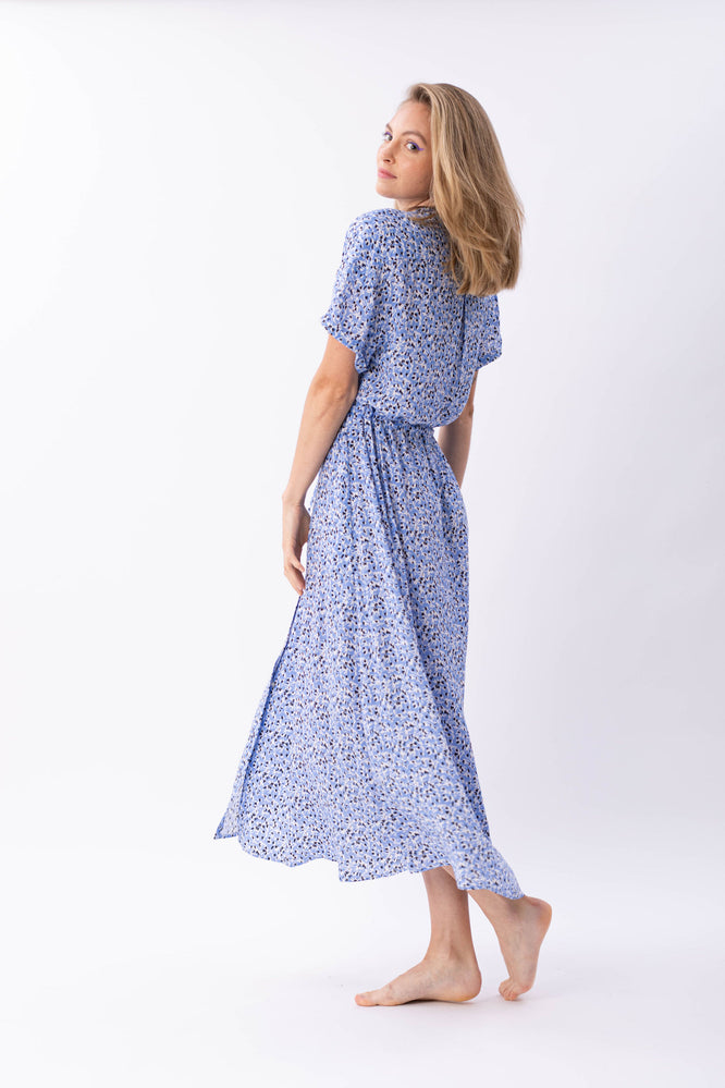 KIMMY DRESS FLEUR DE SEL BLUE - WE BANDITS