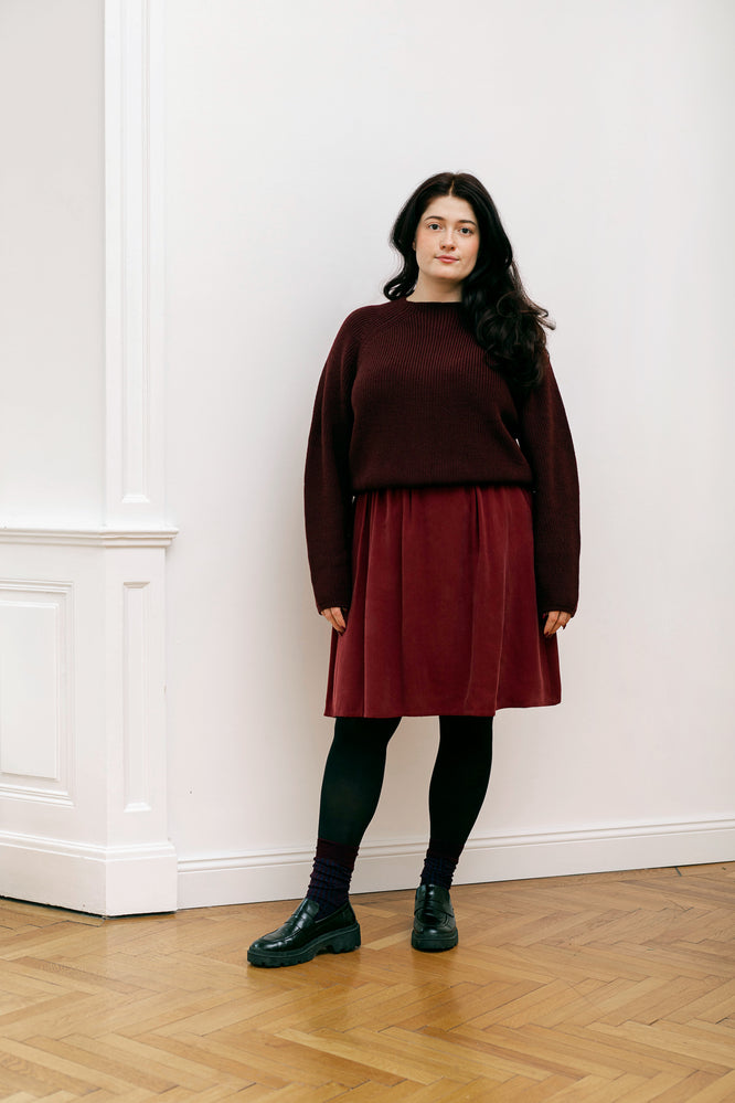 LARA SKIRT BORDEAUX RED - WE BANDITS