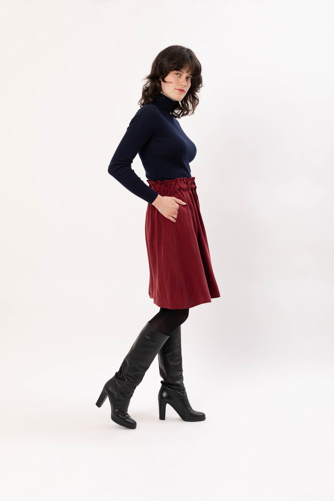 LARA SKIRT BORDEAUX RED - WE BANDITS