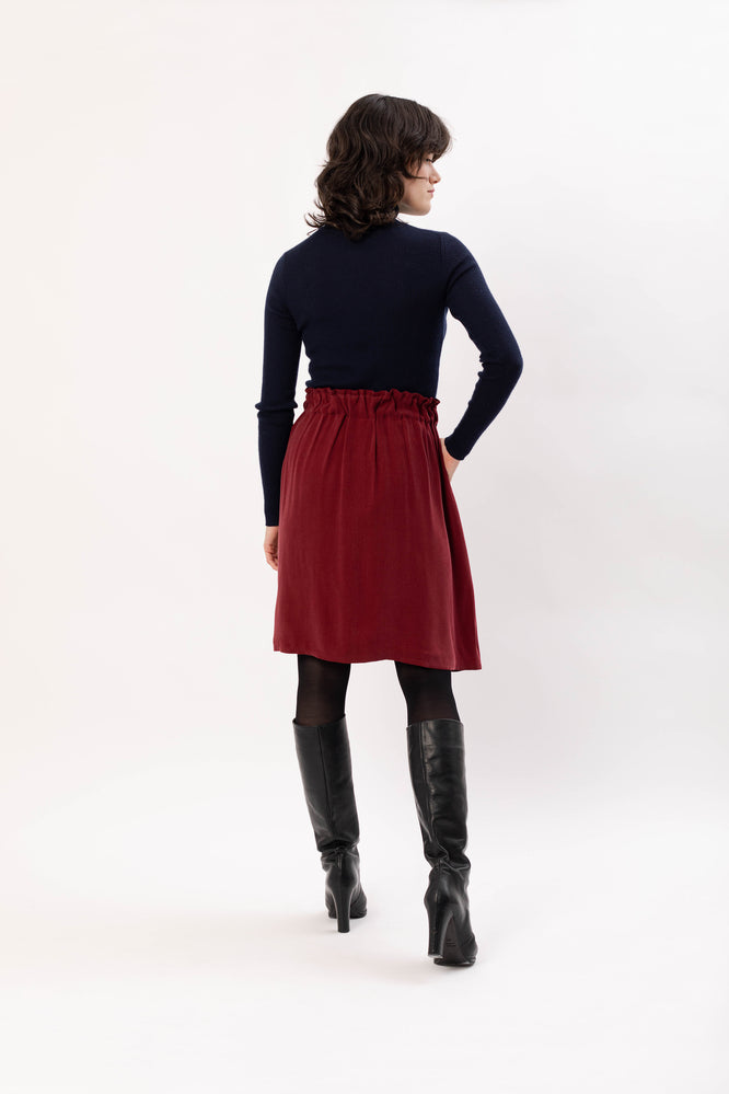 LARA SKIRT BORDEAUX RED - WE BANDITS