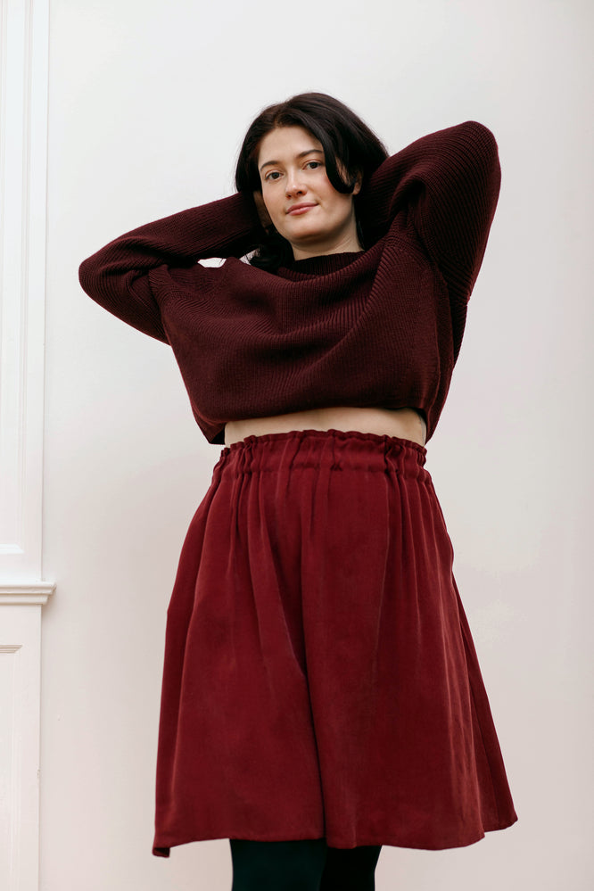 LARA SKIRT BORDEAUX RED - WE BANDITS