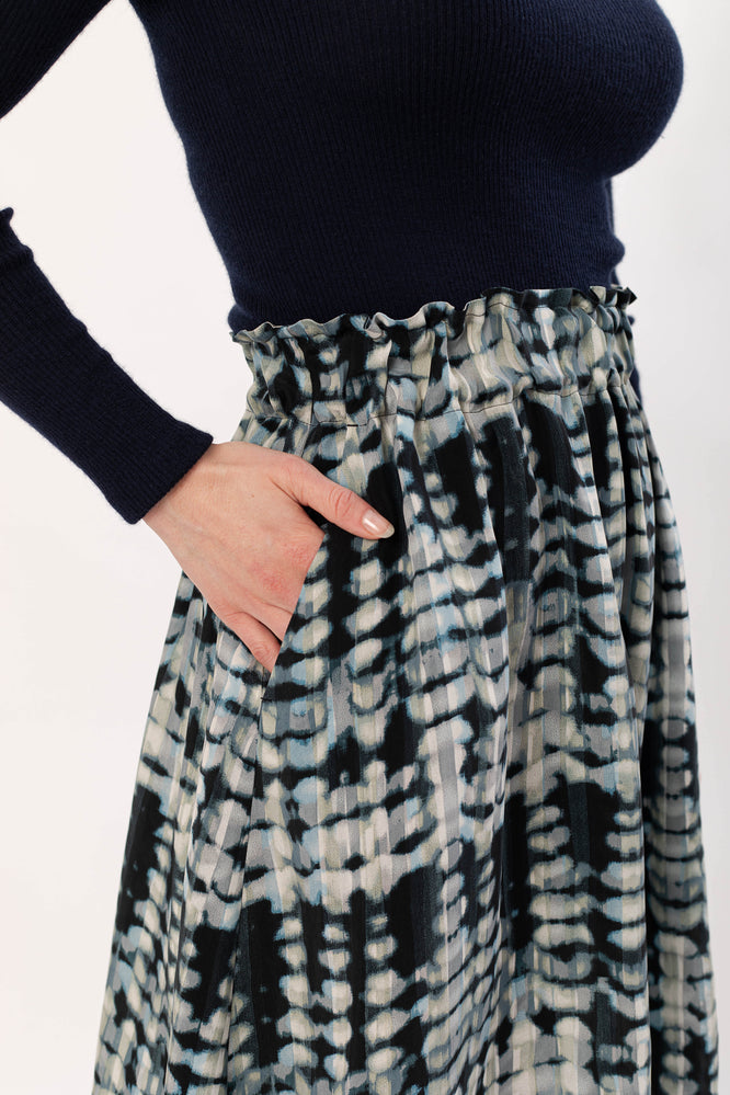 LARA SKIRT STALACTITE BLUE - WE BANDITS