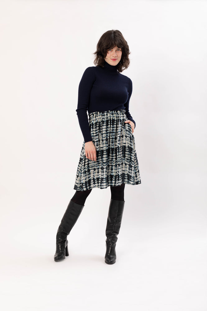 LARA SKIRT STALACTITE BLUE - WE BANDITS