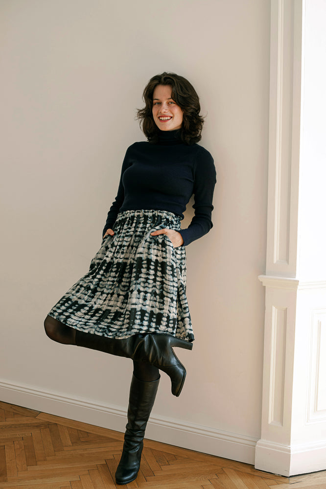 LARA SKIRT STALACTITE BLUE - WE BANDITS