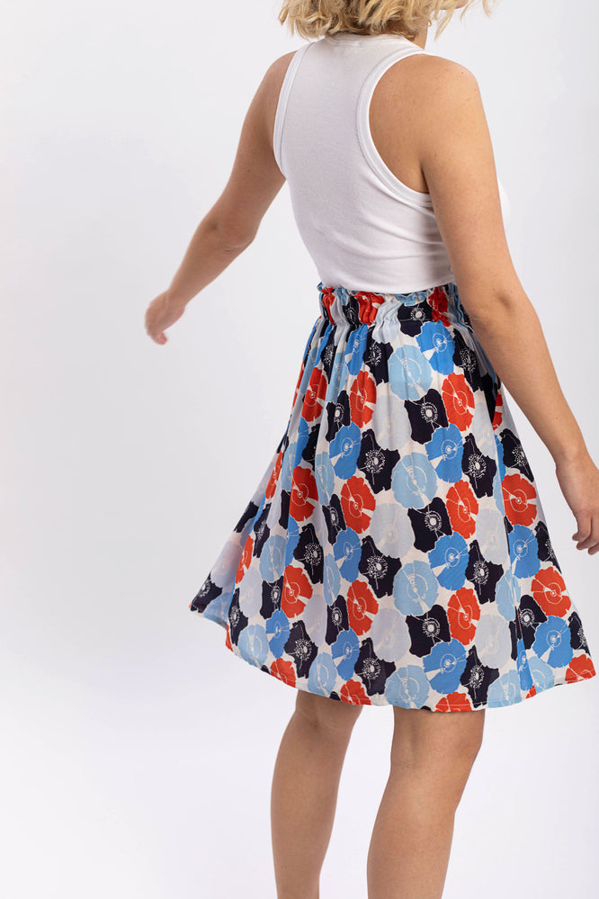 LARA SKIRT BOTANICAL GARDEN BLUE - WE BANDITS