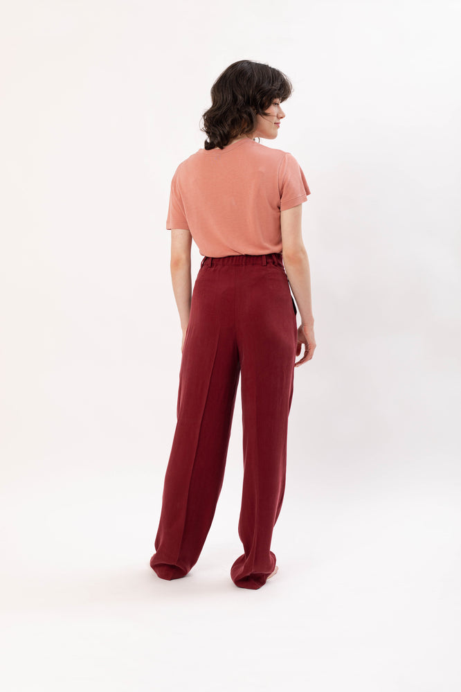 MARA PANTS BORDEAUX RED - WE BANDITS