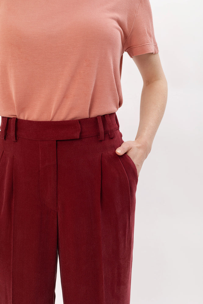 MARA PANTS BORDEAUX RED - WE BANDITS