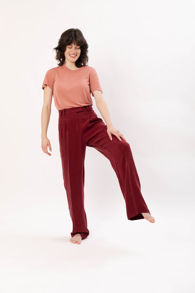 MARA PANTS BORDEAUX RED - WE BANDITS
