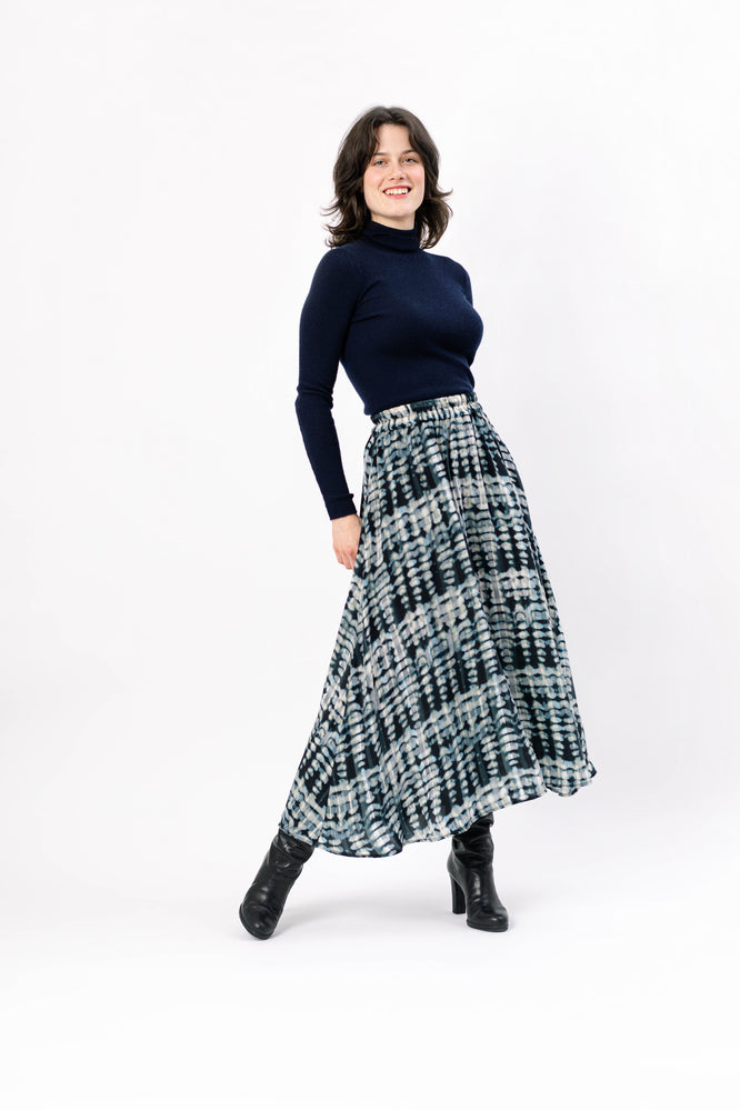MARI SKIRT STALACTITE BLUE - WE BANDITS