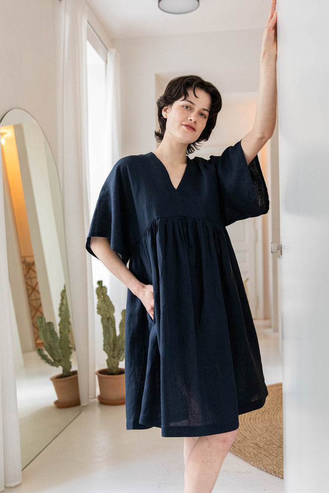 MINNA DRESS MIDNIGHT BLUE - WE BANDITS