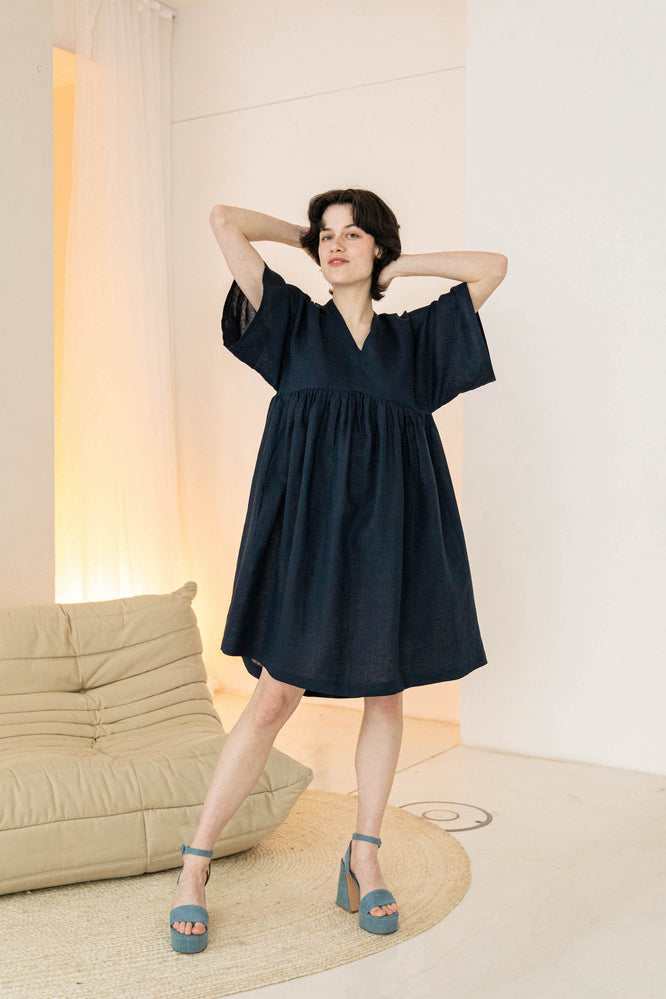 MINNA DRESS MIDNIGHT BLUE - WE BANDITS