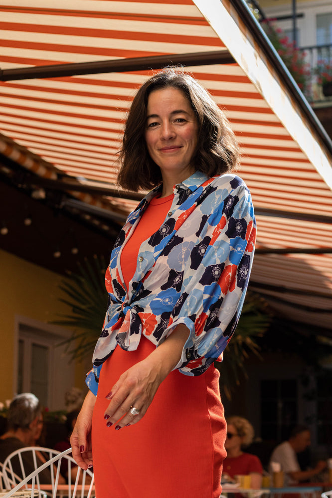 SUSA BLOUSE BOTANICAL GARDEN BLUE - WE BANDITS