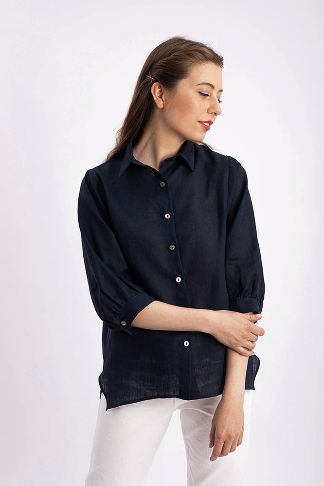 SUSA BLOUSE MIDNIGHT BLUE - WE BANDITS