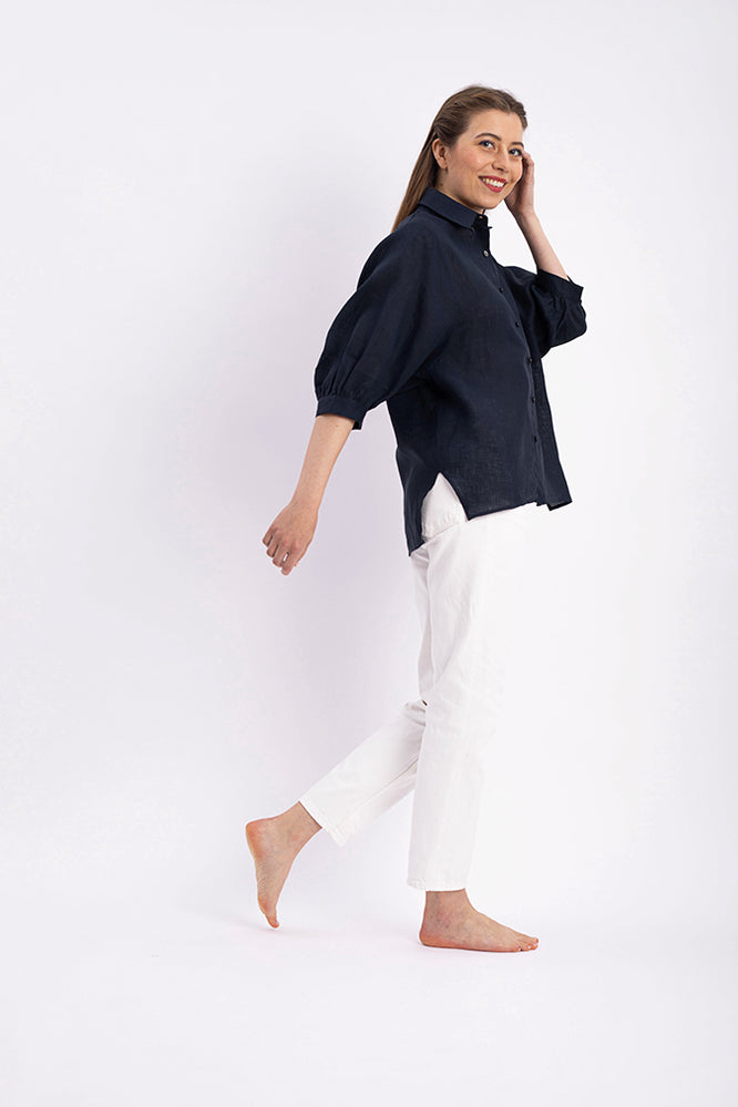 SUSA BLOUSE MIDNIGHT BLUE - WE BANDITS
