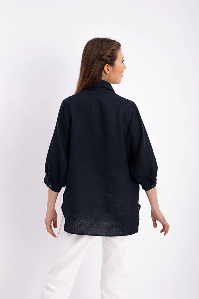 SUSA BLOUSE MIDNIGHT BLUE - WE BANDITS