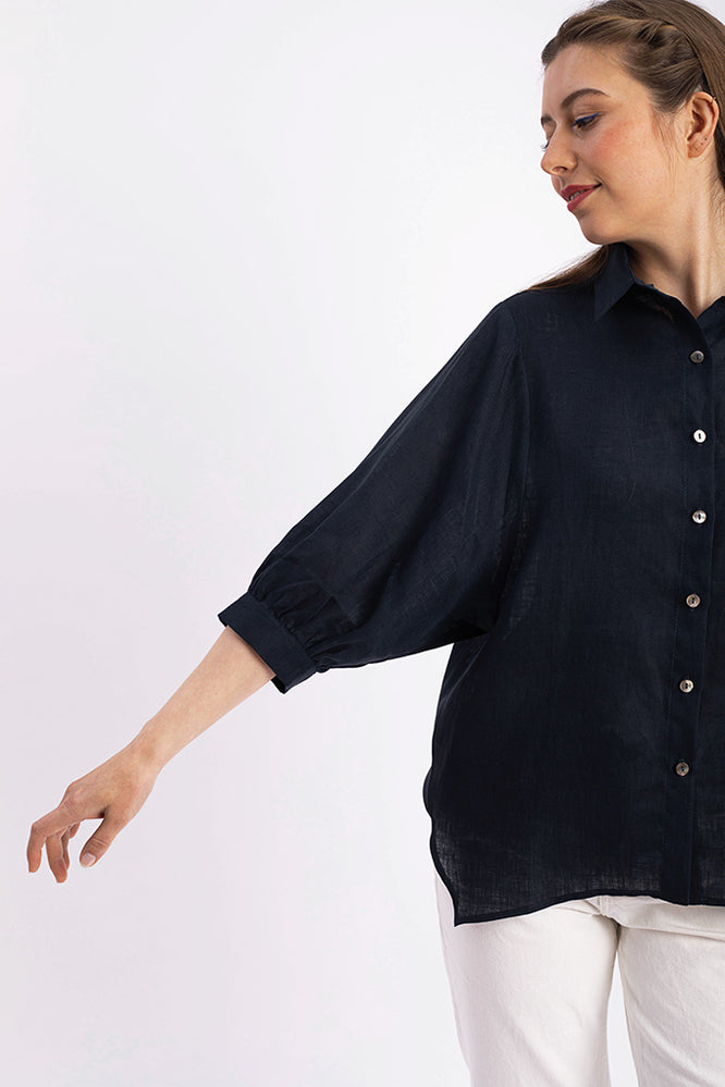 SUSA BLOUSE MIDNIGHT BLUE - WE BANDITS
