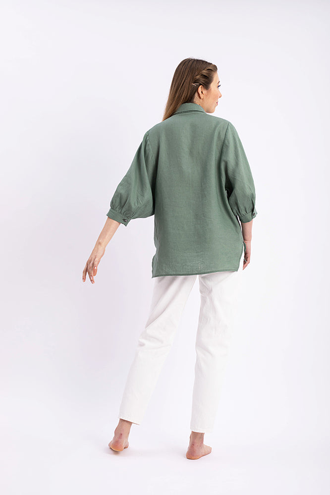 SUSA BLOUSE MOSS GREEN - WE BANDITS