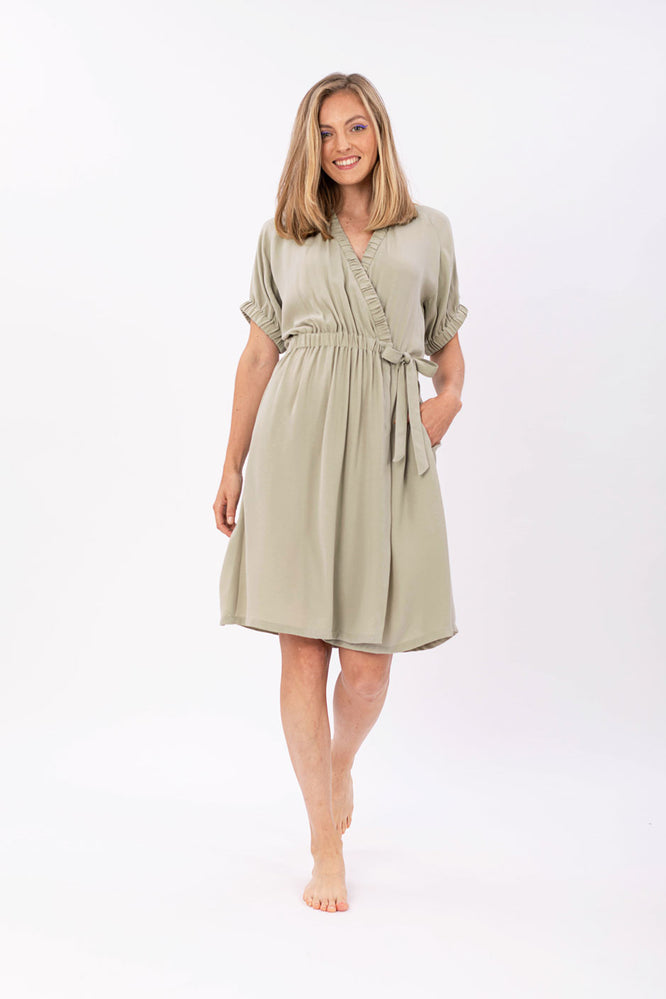 TAYLOR DRESS ARTICHOKE GREEN - WE BANDITS