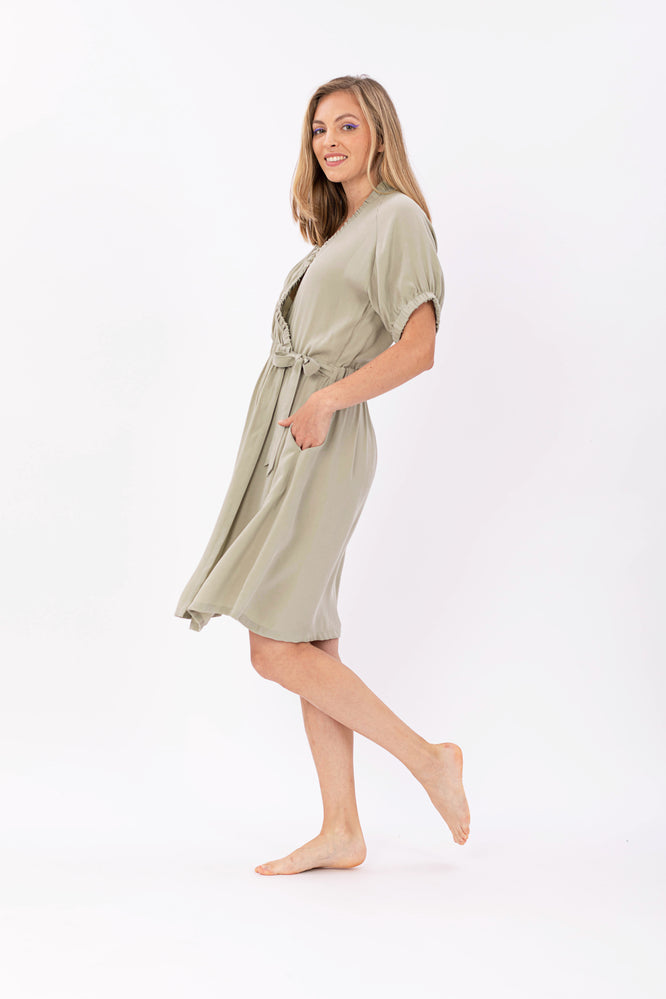 TAYLOR DRESS ARTICHOKE GREEN - WE BANDITS