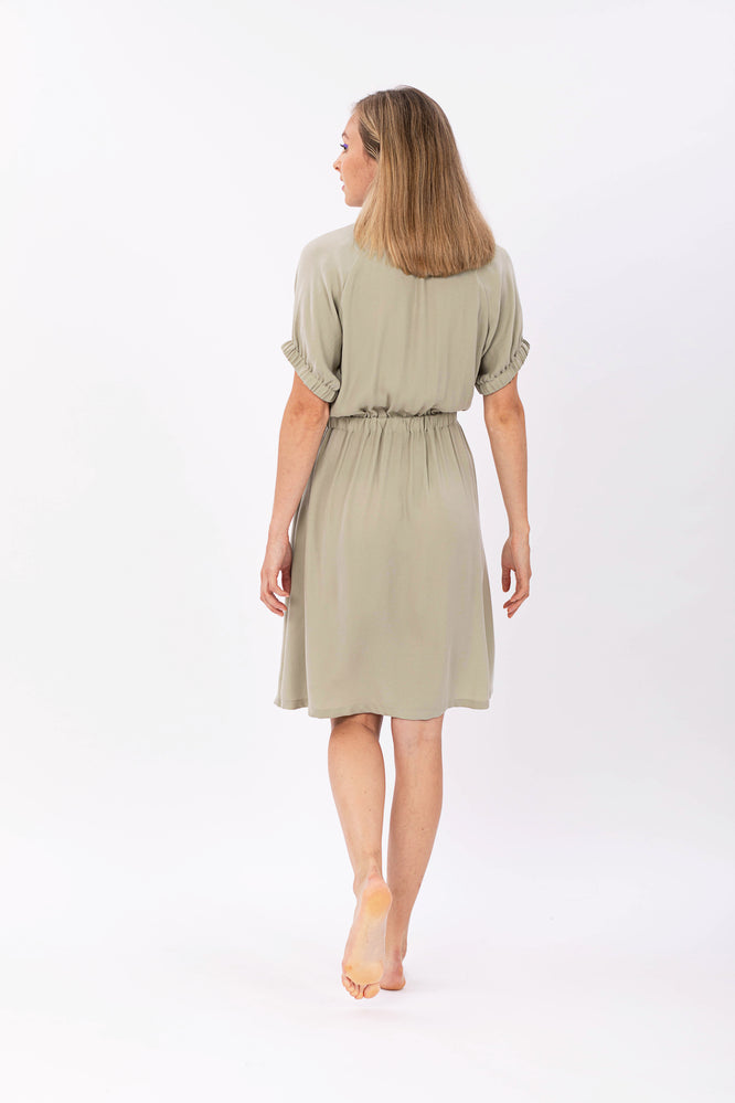 TAYLOR DRESS ARTICHOKE GREEN - WE BANDITS