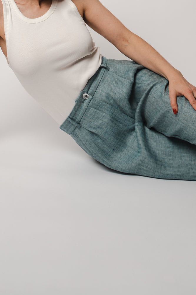 MEL PANTS PEACOCK GREEN - WE BANDITS