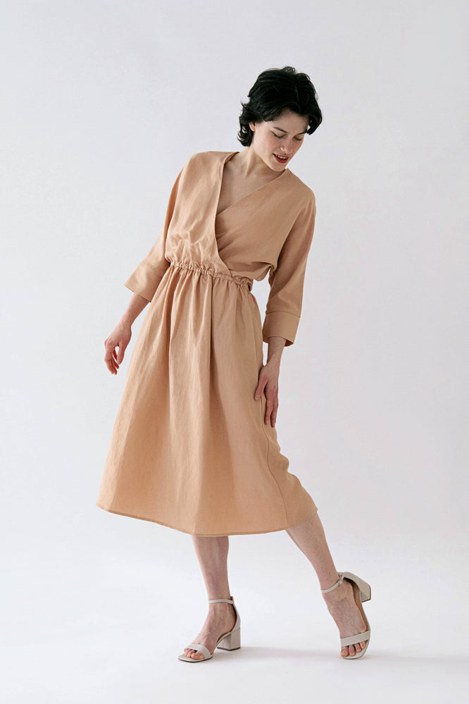 FRIEDA DRESS ALMOND BEIGE - WE BANDITS