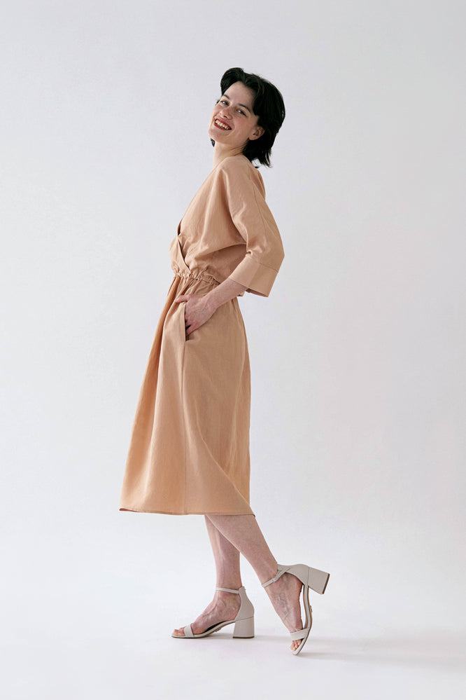 FRIEDA DRESS ALMOND BEIGE - WE BANDITS