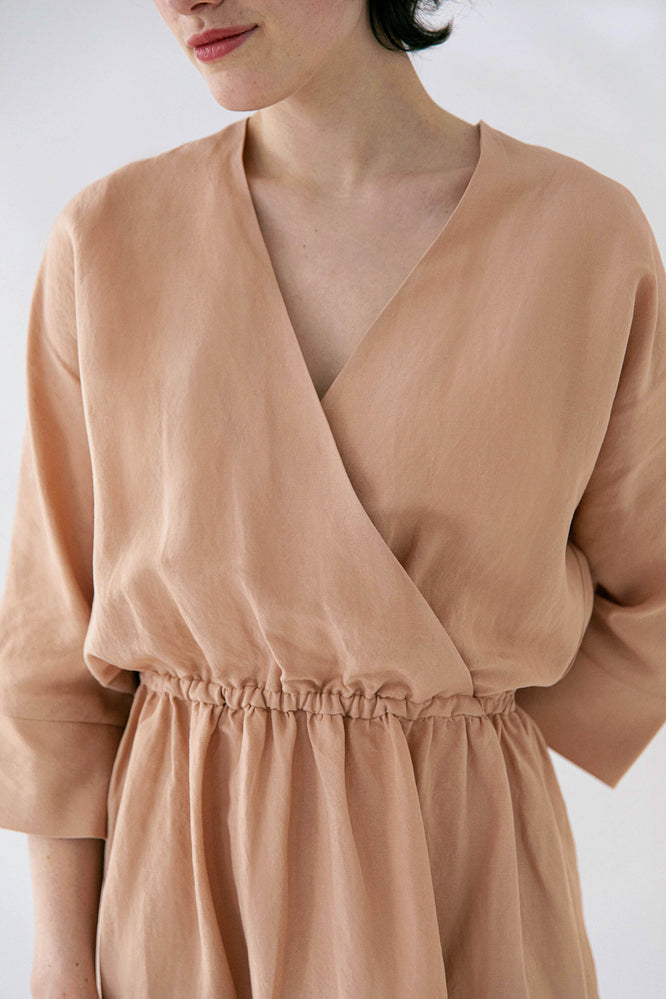 FRIEDA DRESS ALMOND BEIGE - WE BANDITS