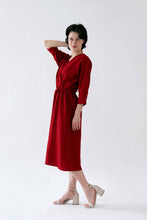 Load image into Gallery viewer, FRIEDA DRESS BURGUNDY RED - WE BANDITS
