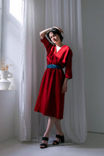 Load image into Gallery viewer, FRIEDA DRESS BURGUNDY RED - WE BANDITS
